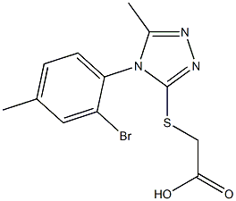 2-{[4-(2-bromo-4-methylphenyl)-5-methyl-4H-1,2,4-triazol-3-yl]sulfanyl}acetic acid Structure