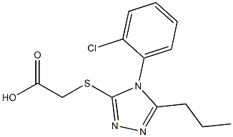 2-{[4-(2-chlorophenyl)-5-propyl-4H-1,2,4-triazol-3-yl]sulfanyl}acetic acid Structure
