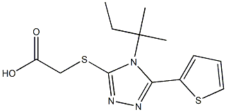 2-{[4-(2-methylbutan-2-yl)-5-(thiophen-2-yl)-4H-1,2,4-triazol-3-yl]sulfanyl}acetic acid Structure