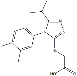 2-{[4-(3,4-dimethylphenyl)-5-(propan-2-yl)-4H-1,2,4-triazol-3-yl]sulfanyl}acetic acid Structure
