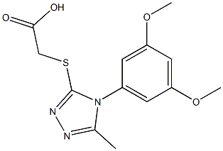 2-{[4-(3,5-dimethoxyphenyl)-5-methyl-4H-1,2,4-triazol-3-yl]sulfanyl}acetic acid Structure