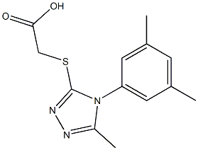 2-{[4-(3,5-dimethylphenyl)-5-methyl-4H-1,2,4-triazol-3-yl]sulfanyl}acetic acid 구조식 이미지
