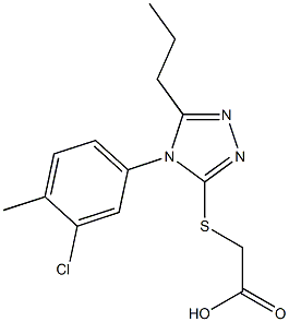 2-{[4-(3-chloro-4-methylphenyl)-5-propyl-4H-1,2,4-triazol-3-yl]sulfanyl}acetic acid 구조식 이미지