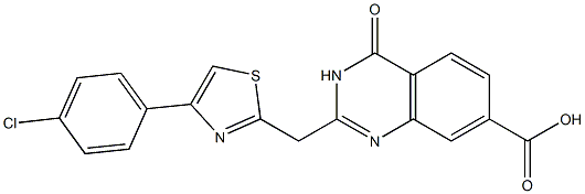 2-{[4-(4-chlorophenyl)-1,3-thiazol-2-yl]methyl}-4-oxo-3,4-dihydroquinazoline-7-carboxylic acid Structure