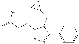 2-{[4-(cyclopropylmethyl)-5-phenyl-4H-1,2,4-triazol-3-yl]sulfanyl}acetic acid 구조식 이미지