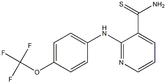 2-{[4-(trifluoromethoxy)phenyl]amino}pyridine-3-carbothioamide 구조식 이미지