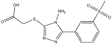 2-{[4-amino-5-(3-methanesulfonylphenyl)-4H-1,2,4-triazol-3-yl]sulfanyl}acetic acid 구조식 이미지