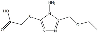 2-{[4-amino-5-(ethoxymethyl)-4H-1,2,4-triazol-3-yl]sulfanyl}acetic acid Structure