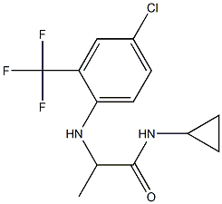 2-{[4-chloro-2-(trifluoromethyl)phenyl]amino}-N-cyclopropylpropanamide 구조식 이미지