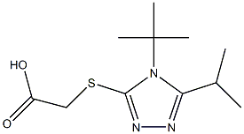 2-{[4-tert-butyl-5-(propan-2-yl)-4H-1,2,4-triazol-3-yl]sulfanyl}acetic acid 구조식 이미지