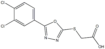 2-{[5-(3,4-dichlorophenyl)-1,3,4-oxadiazol-2-yl]sulfanyl}acetic acid Structure