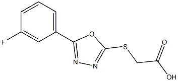 2-{[5-(3-fluorophenyl)-1,3,4-oxadiazol-2-yl]sulfanyl}acetic acid Structure