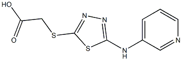 2-{[5-(pyridin-3-ylamino)-1,3,4-thiadiazol-2-yl]sulfanyl}acetic acid 구조식 이미지