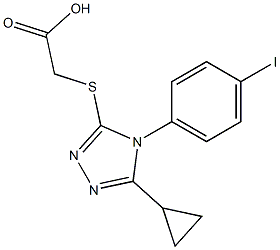 2-{[5-cyclopropyl-4-(4-iodophenyl)-4H-1,2,4-triazol-3-yl]sulfanyl}acetic acid Structure