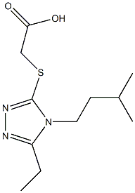 2-{[5-ethyl-4-(3-methylbutyl)-4H-1,2,4-triazol-3-yl]sulfanyl}acetic acid Structure