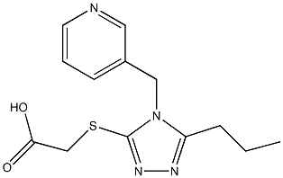 2-{[5-propyl-4-(pyridin-3-ylmethyl)-4H-1,2,4-triazol-3-yl]sulfanyl}acetic acid 구조식 이미지