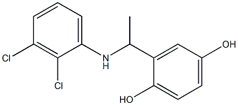 2-{1-[(2,3-dichlorophenyl)amino]ethyl}benzene-1,4-diol 구조식 이미지