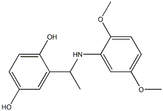 2-{1-[(2,5-dimethoxyphenyl)amino]ethyl}benzene-1,4-diol 구조식 이미지
