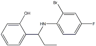 2-{1-[(2-bromo-4-fluorophenyl)amino]propyl}phenol Structure
