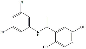 2-{1-[(3,5-dichlorophenyl)amino]ethyl}benzene-1,4-diol 구조식 이미지