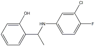 2-{1-[(3-chloro-4-fluorophenyl)amino]ethyl}phenol Structure