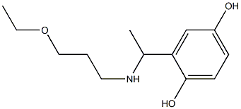 2-{1-[(3-ethoxypropyl)amino]ethyl}benzene-1,4-diol 구조식 이미지