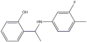 2-{1-[(3-fluoro-4-methylphenyl)amino]ethyl}phenol 구조식 이미지