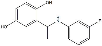 2-{1-[(3-fluorophenyl)amino]ethyl}benzene-1,4-diol 구조식 이미지