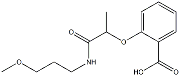 2-{1-[(3-methoxypropyl)carbamoyl]ethoxy}benzoic acid 구조식 이미지