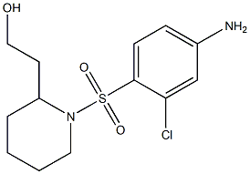 2-{1-[(4-amino-2-chlorobenzene)sulfonyl]piperidin-2-yl}ethan-1-ol Structure