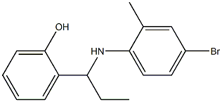 2-{1-[(4-bromo-2-methylphenyl)amino]propyl}phenol Structure
