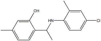 2-{1-[(4-chloro-2-methylphenyl)amino]ethyl}-5-methylphenol 구조식 이미지