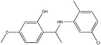 2-{1-[(5-chloro-2-methylphenyl)amino]ethyl}-5-methoxyphenol 구조식 이미지