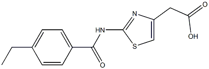 2-{2-[(4-ethylbenzene)amido]-1,3-thiazol-4-yl}acetic acid Structure