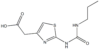 2-{2-[(propylcarbamoyl)amino]-1,3-thiazol-4-yl}acetic acid Structure