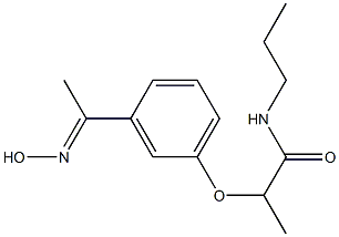 2-{3-[1-(hydroxyimino)ethyl]phenoxy}-N-propylpropanamide 구조식 이미지