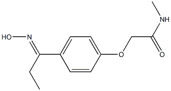 2-{4-[(1E)-N-hydroxypropanimidoyl]phenoxy}-N-methylacetamide 구조식 이미지