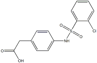 2-{4-[(2-chlorobenzene)sulfonamido]phenyl}acetic acid 구조식 이미지