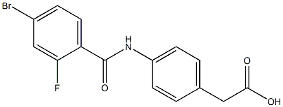 2-{4-[(4-bromo-2-fluorobenzene)amido]phenyl}acetic acid Structure