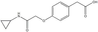 2-{4-[(cyclopropylcarbamoyl)methoxy]phenyl}acetic acid Structure