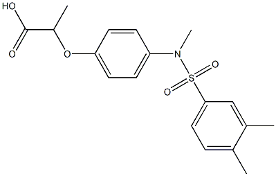 2-{4-[[(3,4-dimethylphenyl)sulfonyl](methyl)amino]phenoxy}propanoic acid Structure