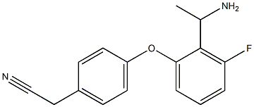 2-{4-[2-(1-aminoethyl)-3-fluorophenoxy]phenyl}acetonitrile 구조식 이미지