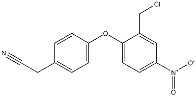 2-{4-[2-(chloromethyl)-4-nitrophenoxy]phenyl}acetonitrile Structure