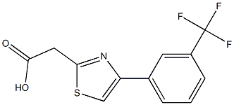 2-{4-[3-(trifluoromethyl)phenyl]-1,3-thiazol-2-yl}acetic acid 구조식 이미지