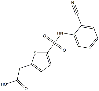 2-{5-[(2-cyanophenyl)sulfamoyl]thiophen-2-yl}acetic acid 구조식 이미지