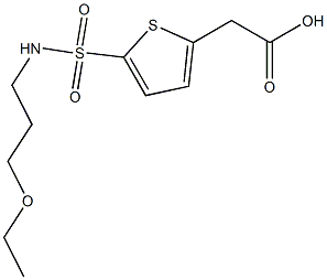 2-{5-[(3-ethoxypropyl)sulfamoyl]thiophen-2-yl}acetic acid 구조식 이미지