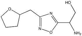 2-amino-2-[3-(oxolan-2-ylmethyl)-1,2,4-oxadiazol-5-yl]ethan-1-ol 구조식 이미지