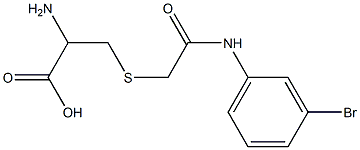 2-amino-3-({2-[(3-bromophenyl)amino]-2-oxoethyl}thio)propanoic acid 구조식 이미지