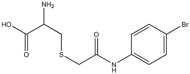 2-amino-3-({2-[(4-bromophenyl)amino]-2-oxoethyl}thio)propanoic acid 구조식 이미지