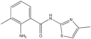 2-amino-3-methyl-N-(4-methyl-1,3-thiazol-2-yl)benzamide 구조식 이미지